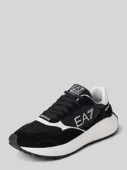 Sneaker mit Kontrastbesatz Modell 'WADER' von EA7 Emporio Armani Schwarz - 41