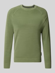 Gebreide pullover met ribboorden van Marc O'Polo Groen - 13