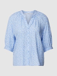 Blouseshirt van viscose met tuniekkraag van Tom Tailor Denim Blauw - 14