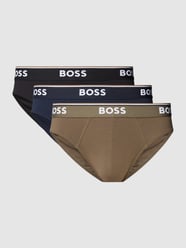 Slip mit Label-Bund Modell 'Brief' im 3er-Pack von BOSS Grün - 36