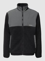 Sherpa Jacket mit Kontrastbesatz von MCNEAL Grau / Schwarz - 38