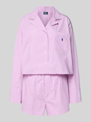 Piżama o kroju comfort fit z czystej Bawełna Model 'SHIRTING STRIPES' od Polo Ralph Lauren - 1