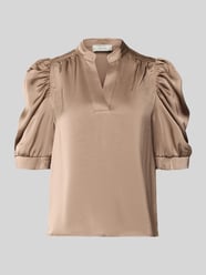 Regular Fit Bluse aus Satin mit Puffärmeln Modell 'Roella' von Neo Noir - 1