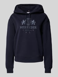 Hoodie mit Label-Stitching von Tommy Hilfiger Blau - 34