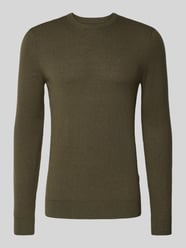 Sweter z dzianiny z okrągłym dekoltem model ‘BAGGE’ od Blend - 14