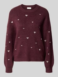 Strickpullover mit Stitchings und Rundhalsausschnitt von Apricot Bordeaux - 7