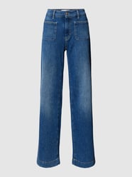 Jeansy o kroju straight fit z detalami z logo model ‘AILEEN’ od Cambio Niebieski - 23