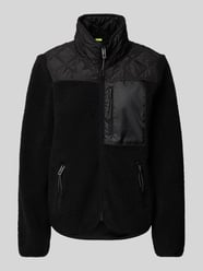 Fleecejacke mit Stehkragen Modell 'BERRI' von TheJoggConcept Schwarz - 30