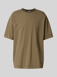 Relaxed Fit T-Shirt mit Label-Stitching von Forét Beige - 34