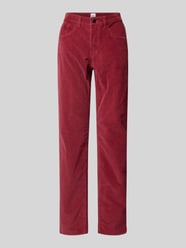 Slim fit corduroy broek in 5-pocketmodel, model 'Carola' van Brax Bordeaux - 44