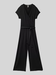 Jumpsuit aus Viskose-Mix mit V-Ausschnitt von Blue Effect Schwarz - 31