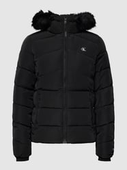 Gewatteerd jack met labelstitching van Calvin Klein Jeans Zwart - 23