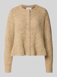 Regular Fit Strickjacke mit Woll-Anteil Modell 'Bows' von VILA Beige - 30