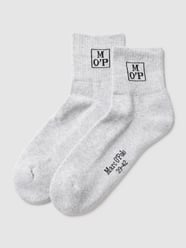 Socken mit Label-Detail im 2er-Pack Modell 'Maxi' von Marc O'Polo Grau - 17