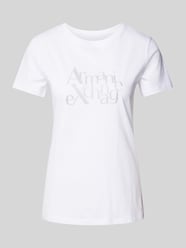 T-Shirt mit Label-Print von ARMANI EXCHANGE Weiß - 27