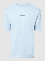 T-shirt van biologisch katoen, model 'Listen' van Funktion Schnitt Blauw / turquoise - 2