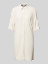 Mini-overhemdjurk van een mix van viscose en linnen van Jake*s Casual Beige - 47