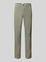 Chinosy o kroju slim fit z mieszanki bawełny model 'MILES' od Selected Homme - 34