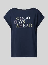 T-Shirt mit Label-Stitching von s.Oliver RED LABEL Blau - 40