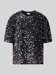 Kurzarmbluse mit Allover-Pailletten von Jake*s Casual - 4
