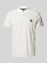 Regular Fit Poloshirt mit Label-Badge von Lerros Beige - 4