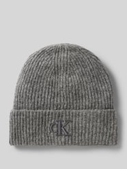 Beanie mit Label-Stitching Modell 'THICK' von Calvin Klein Jeans Grau - 36