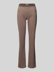 Flared fit stoffen broek van lyocellmix, model 'Pamina' van Raphaela By Brax Beige - 25
