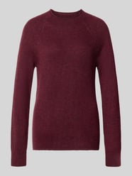 Pullover aus Alpaka mit Logo-Detail von BOSS Orange Bordeaux - 13