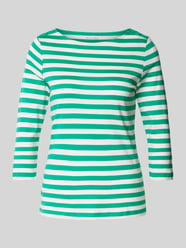 Shirt met lange mouwen met streepmotief van Christian Berg Woman Groen - 24