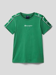 T-shirt ze wzorem z logo od CHAMPION Zielony - 38
