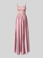 Sukienka gorsetowa z wiązaniem z tyłu od LUXUAR FASHION Fuksjowy - 37