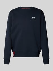 Sweatshirt mit Label-Print von Alpha Industries Blau - 17