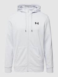 Sweatsjack meet logoprint, model 'UA Armour Fleece FZ Hoodie' van Under Armour Grijs - 16