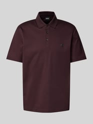 Koszulka polo o kroju slim fit z naszywką z logo model ‘Parris’ od BOSS Bordowy - 31