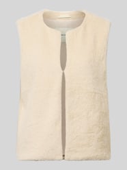 Regular fit gilet in de look van imitatiebont van Tom Tailor Beige - 33
