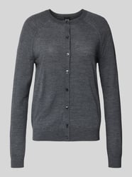 Regular fit gebreid jack van zuivere scheerwol, model 'FONAMI' van BOSS - 5