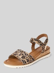 sandalen met all-over motief van Tamaris Beige - 35