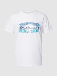 T-shirt z nadrukiem z logo model ‘Sun Treck Graphic Tee’ od Columbia Biały - 19
