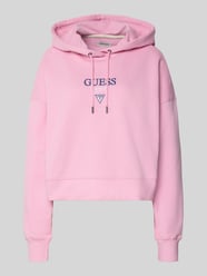 Relaxed fit hoodie met logostitching model 'Baker' van GUESS Jeans - 25