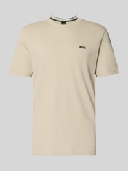 Regular Fit T-Shirt aus Baumwoll-Piqué Modell 'TS_PIQUE' von BOSS Green Beige - 9