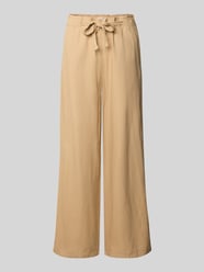 Stoffen broek van een mix van linnen en viscose met tunnelkoord van Christian Berg Woman Beige - 32