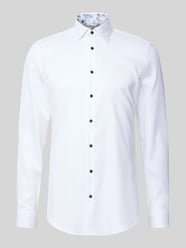 Koszula biznesowa o kroju super slim fit z bawełny z kołnierzykiem typu kent od Jake*s - 26