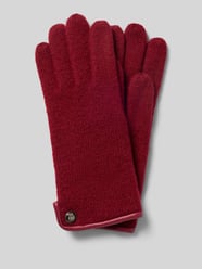 Walkhandschuhe aus reiner Schurwolle von Roeckl Bordeaux - 44