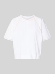 t-shirt o kroju relaxed fit z okrągłym dekoltem od Marc Cain - 20