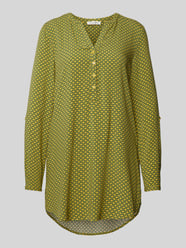 Bluse mit feinem Allover-Muster von Christian Berg Woman Gelb - 45