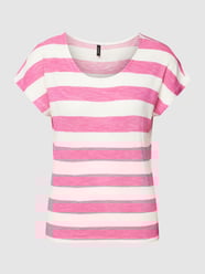 T-shirt met streepmotief, model 'WIDE' van Vero Moda Roze - 25