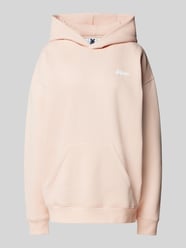 Oversized Hoodie mit Label-Print von Karo Kauer Rosa - 4