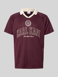 Regular Fit T-Shirt mit Logo-Stitching Modell 'Heritage' von Karl Kani Bordeaux - 3