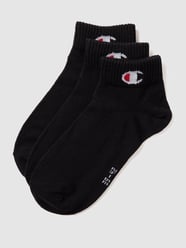 Sneakersocken mit Label-Print im 3er-Pack von CHAMPION Grau / Schwarz - 46