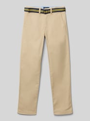 Straight fit stoffen broek met steekzakken, model 'Bedford' van Polo Ralph Lauren Kids Beige - 42